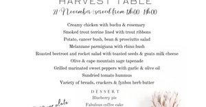 27 November 2022: Harvest Table